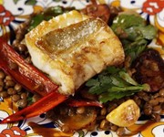 Cod and lentils 